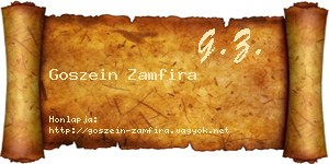 Goszein Zamfira névjegykártya